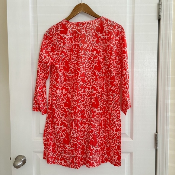 Gretchen Scott Beach Cover Up Small Red Floral - Picture 5 of 8